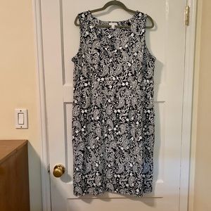 Black and White Paisley Dress